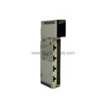 Figure 1: Front view of the Schneider 140ARI03000C industrial automation component showing its physical design and enclosure.