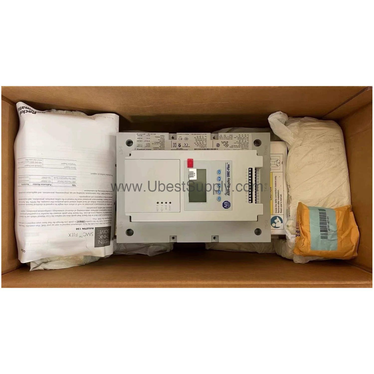 Figure 1: Front view of the Allen-Bradley 150-F85NBR industrial automation component showing its physical design and enclosure.
