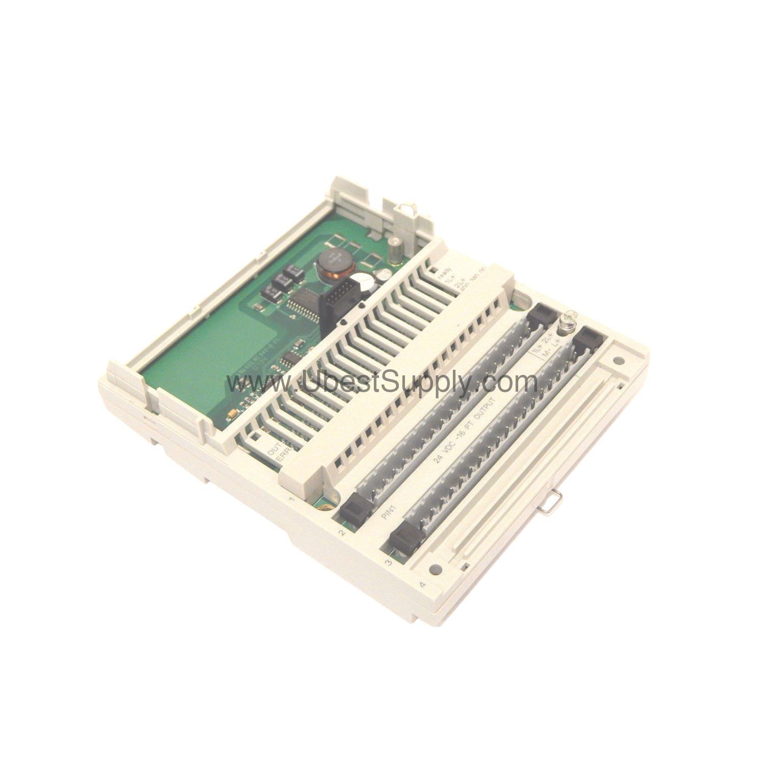 Figure 1: Front view of the Schneider 170ADO34000 industrial automation component showing its physical design and enclosure.