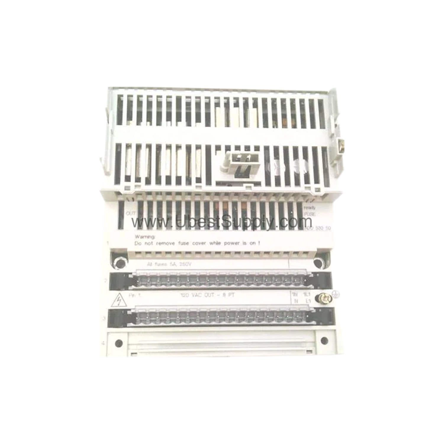 Figure 1: Front view of the Schneider 170ADO53050 industrial automation component showing its physical design and enclosure.
