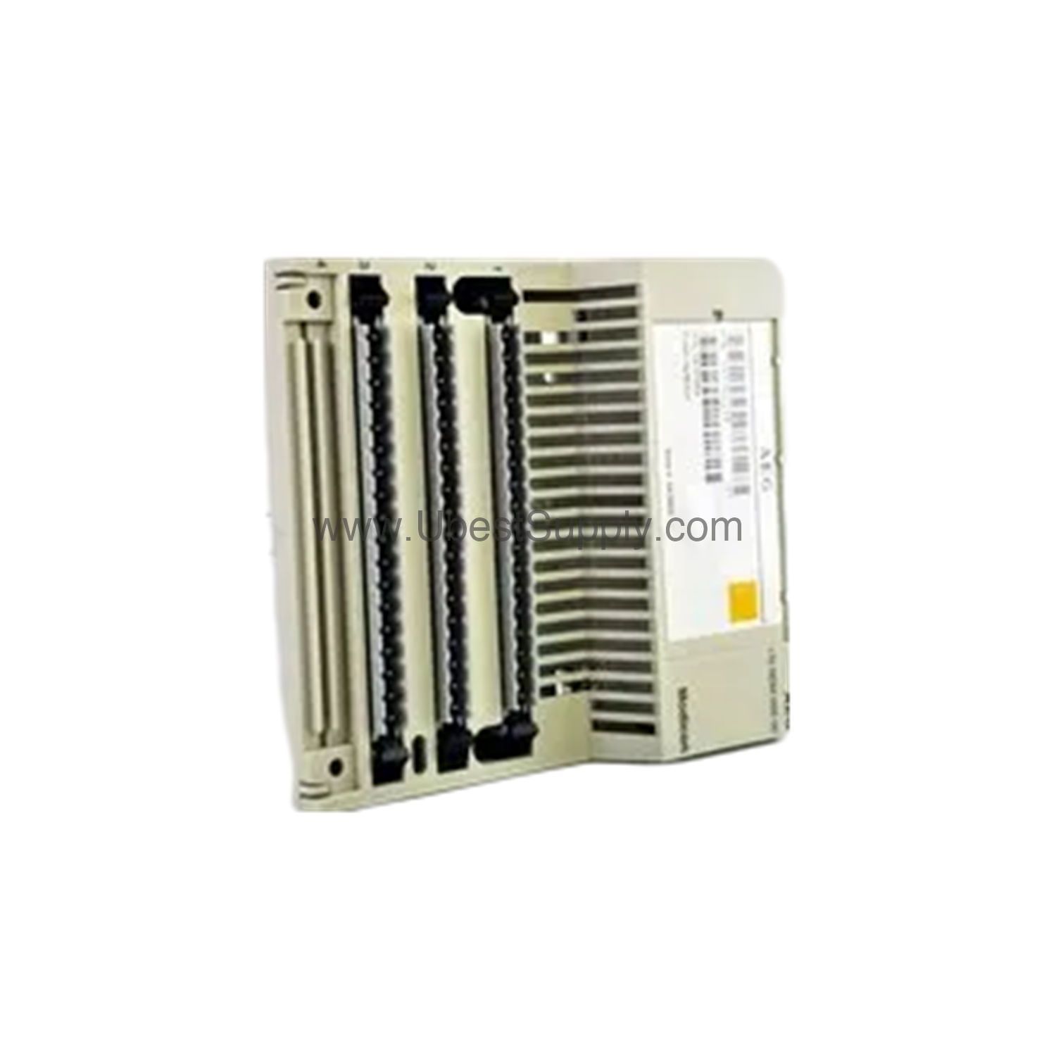 Figure 1: Front view of the Schneider 170BDM09000 industrial automation component showing its physical design and enclosure.