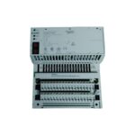 Figure 2: Technical layout and connection details for the Schneider 170LNT71000 industrial automation component.