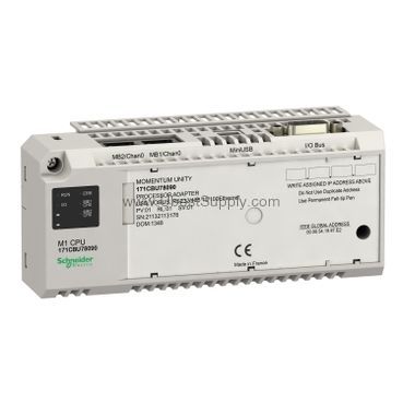Figure 1: Front view of the Schneider 171CBU78090 industrial automation component showing its physical design and enclosure.