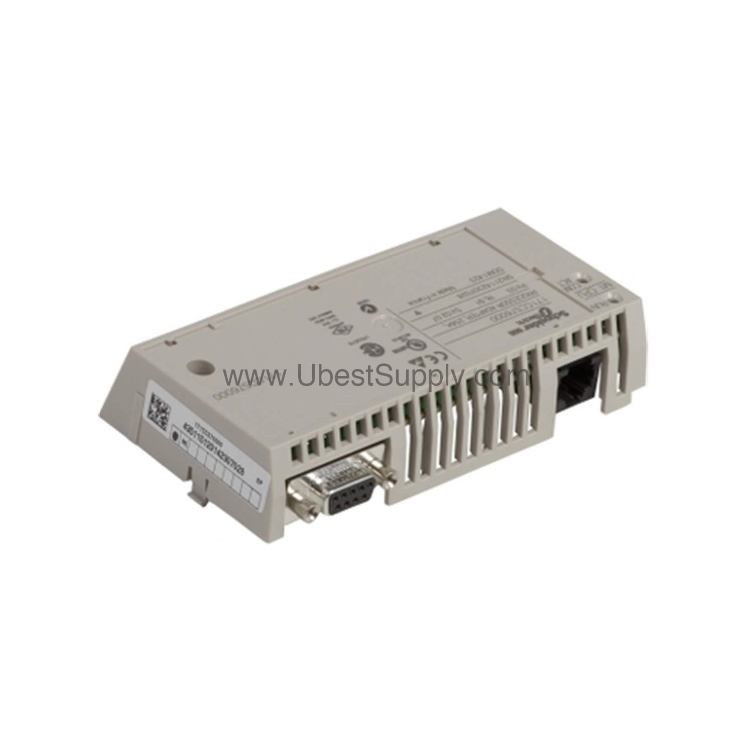 Figure 1: Front view of the Schneider 171CCS76000 industrial automation component showing its physical design and enclosure.