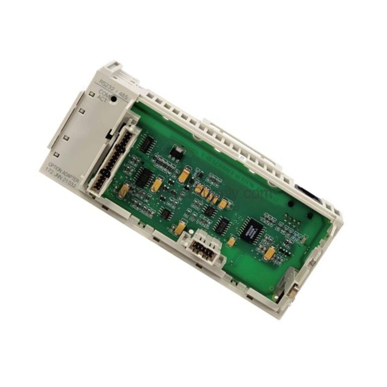 Figure 2: Technical layout and connection details for the Schneider 172JNN21032C industrial automation component.